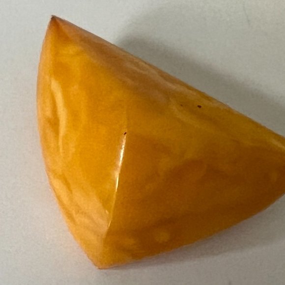 VintageBaltic Amber Butterscotch White Brooch USSR Soviet 1967 NWT - Picture 7 of 9